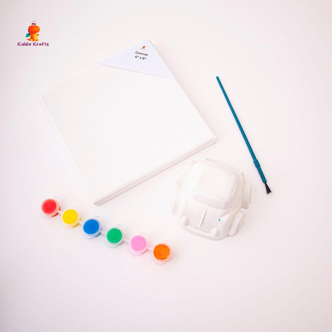 Mini Canvas & Ceramic Car Craft Kit