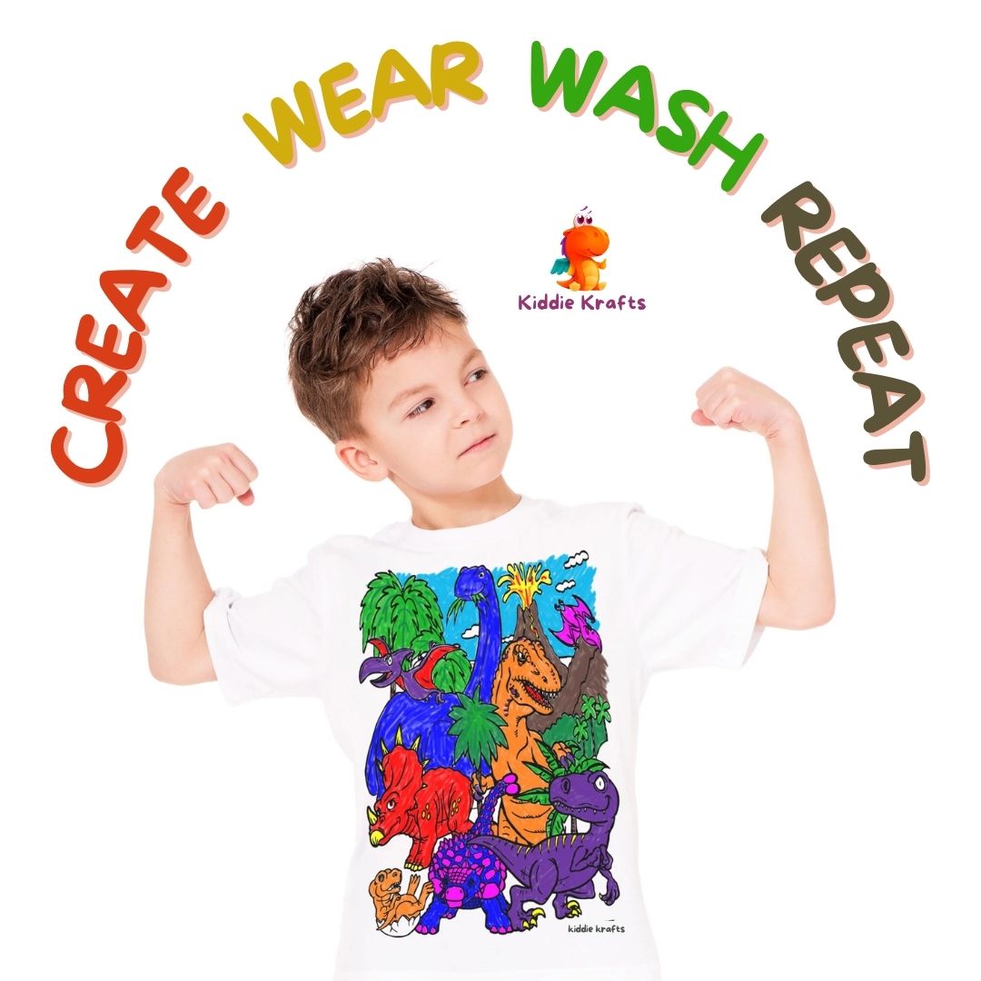 Dinosaur Color In T-Shirt