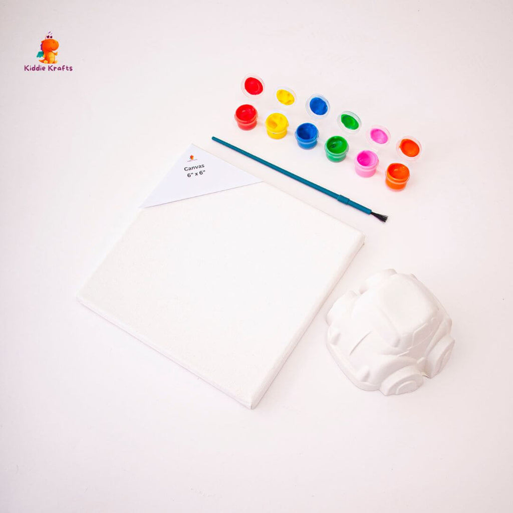 Mini Canvas & Ceramic Car Craft Kit