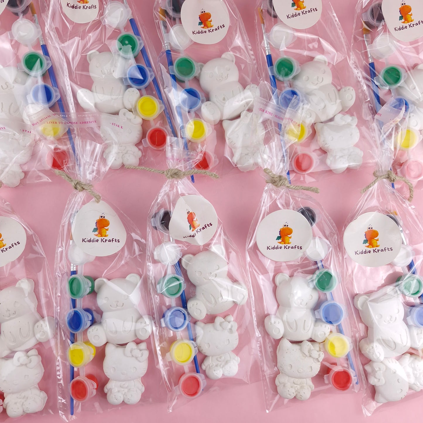 Teddy & Kitty Craft Party Favor