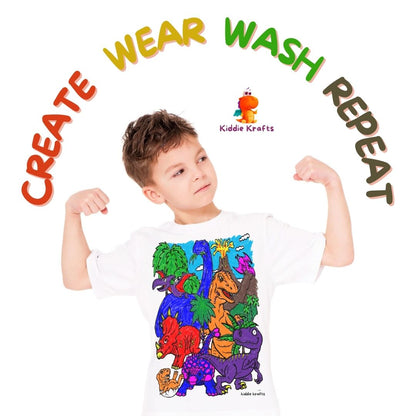 Dinosaur Color In T-Shirt