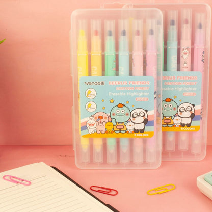 Cartoon Forest Erasable Highlighters