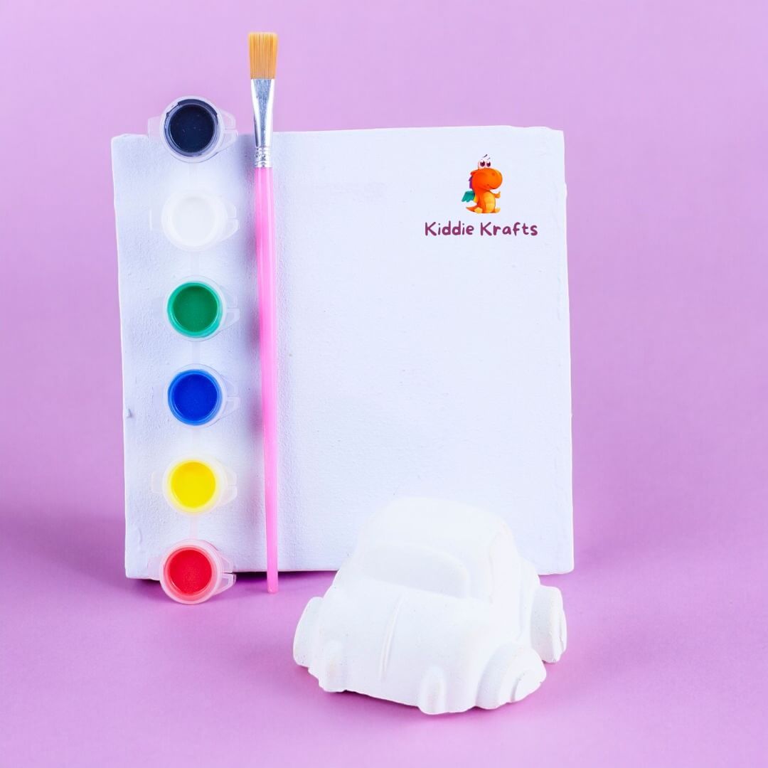 Mini Canvas & Ceramic Car Craft Kit